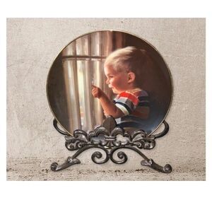 Pemberton & Oakes 1986 “Daddy’s Home” 22k Gold Rim Porcelain Collectors Plate
